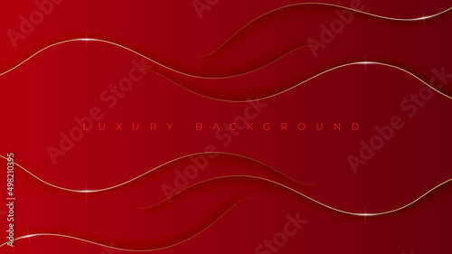 luxury background with golden wavy light. premium background concept. vector illustration