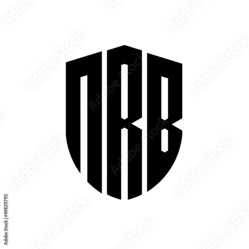 NRB letter logo design. NRB modern letter logo with black background. NRB creative  letter logo. simple and modern letter logo. vector logo modern alphabet font overlap style. Initial letters NRB  photo