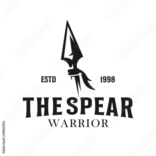 vintage logo Spear Arrowhead for Hunting, Hunter Vintage and Hipster Logo Design vector illustration