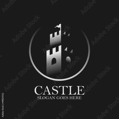 castle logo icon design template.vector illustration