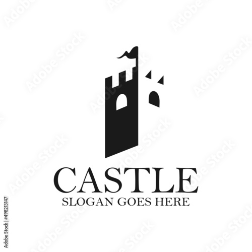castle logo icon design template.vector illustration
