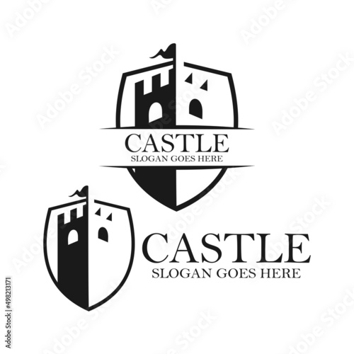 castle logo icon design template.vector illustration