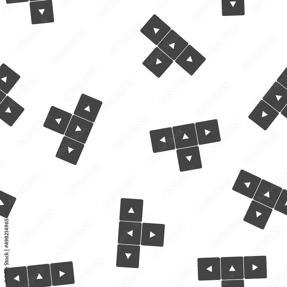 Obraz premium Vector icon arrow button keyboard seamless pattern on a white background. Layers grouped for easy editing illustration. For your design