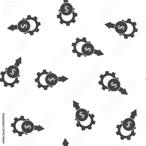  Cost reduction vector icon seamless pattern on a white background.Layers grouped for easy editing illustration. For your design
