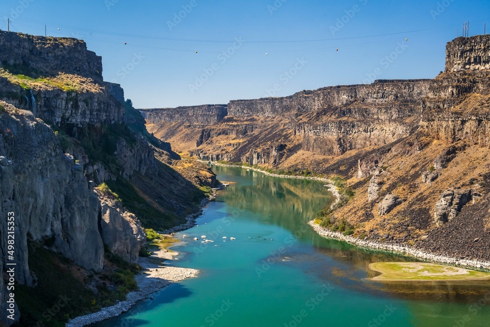 An overlooking view of nature in Twin Falls, Idaho