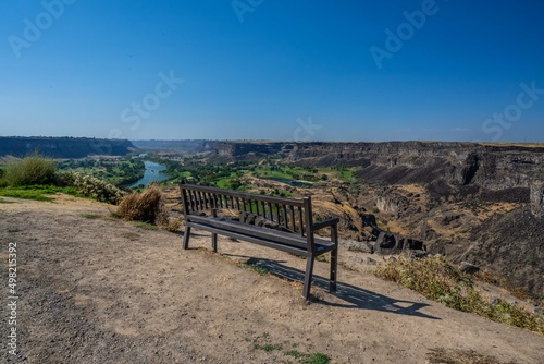 An overlooking view of nature in Twin Falls, Idaho