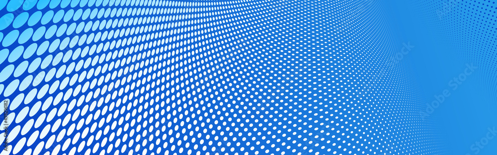 Blue dots in 3D perspective vector abstract background, multimedia internet information theme, wave stream of science technology or business blank template for ads. Blue dots in 3D perspective vector abstract background, multimedia internet information theme, wave stream of science technology or business blank template for ads.