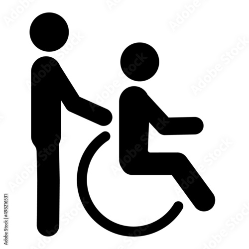 Invalid Care Sign Flat Icon Isolated On White Background