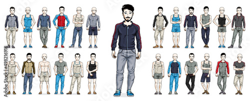 Handsome men in sport wear ...