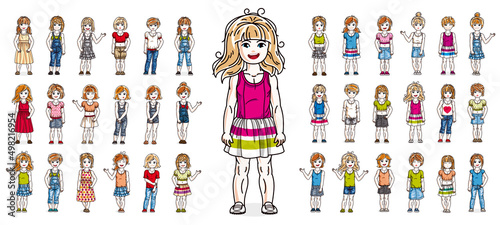 Cute little child girls in ...