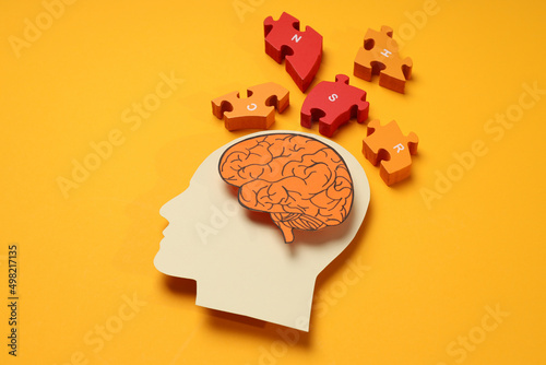 Concept of problems with memory, amnesia disease photo