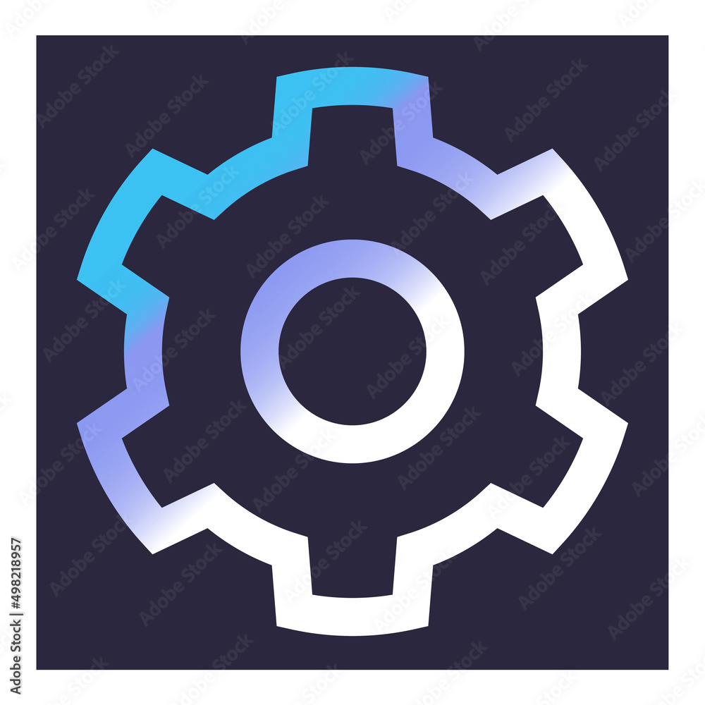 Cog Settings Options Flat Icon Isolated On White Background Cog Settings Options Flat Icon Isolated On White Background