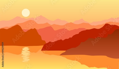 sunrise in mountains