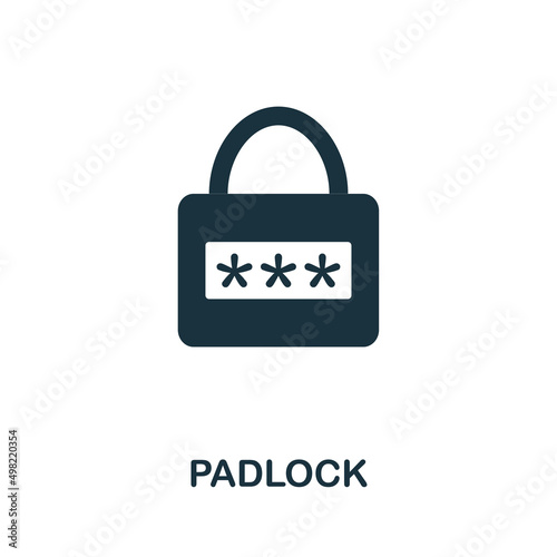 Padlock flat icon. Colored element sign from internet security collection. Flat Padlock icon sign for web design, infographics and more.