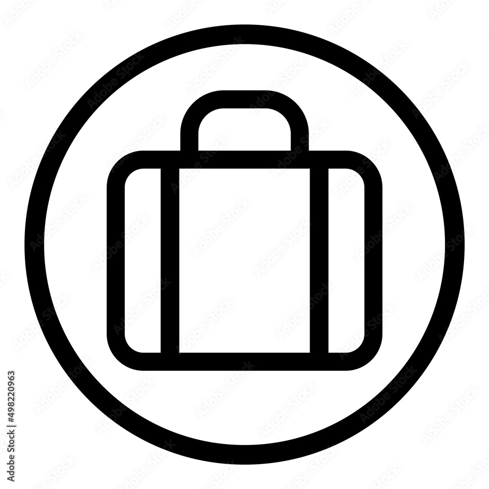 Briefcase Flat Icon Isolated On White Background Briefcase Flat Icon Isolated On White Background