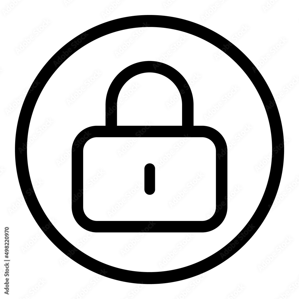 Lock Flat Icon Isolated On White Background Lock Flat Icon Isolated On White Background