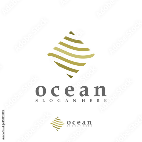 Ocean Wave logo vector template, Creative Water Wave logo design concepts