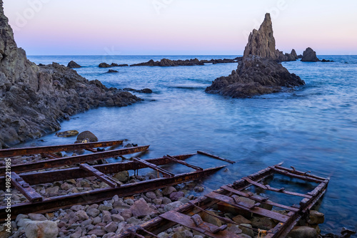 Las Sirenas Reef, Cala de las Sirenas, Cabo de Gata-Níjar Natural Park, UNESCO Biosphere Reserve, Hot Desert Climate Region, Almería, Andalucía, Spain, Europe