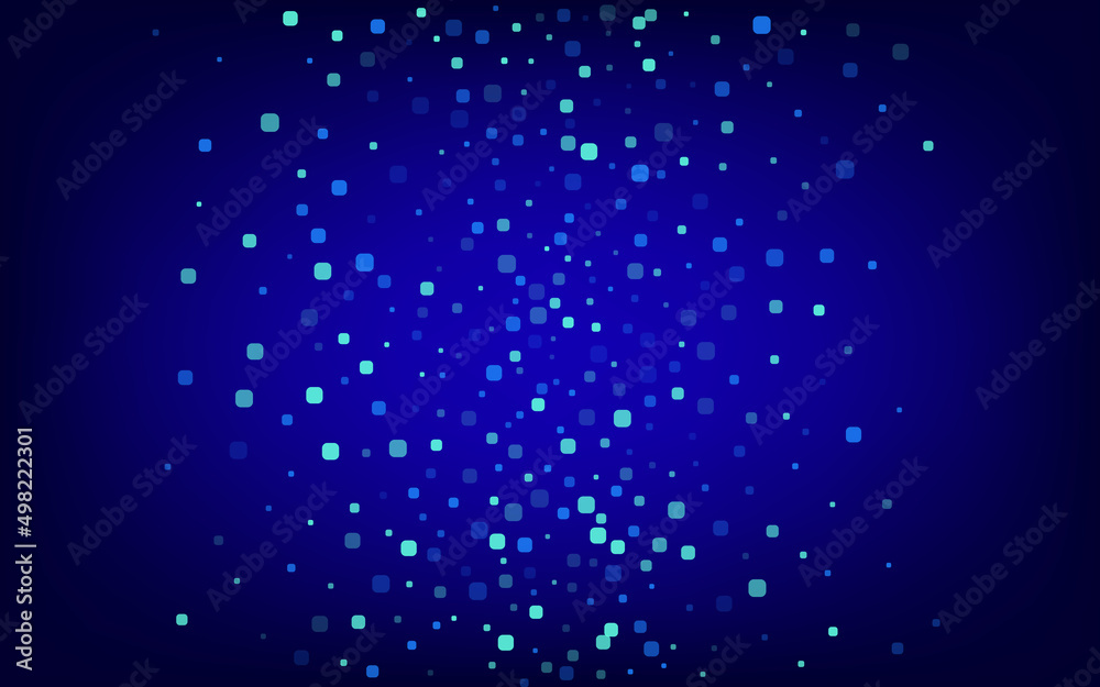 Blue Rhombus Falling Blue Vector Background.