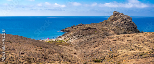 Columnar Jointing Structures Of Punta Baja, Lava Flows,  Cala Arena, Cabo de Gata-Níjar Natural Park, UNESCO Biosphere Reserve, Hot Desert Climate Region, Almería, Andalucía, Spain, Europe