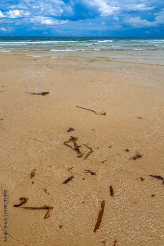 Beach of La Franca, Protrected Landscape of the Oriental Coast of Asturias, La Franca, Ribadeveva, Asturias, Spain, Europe photo