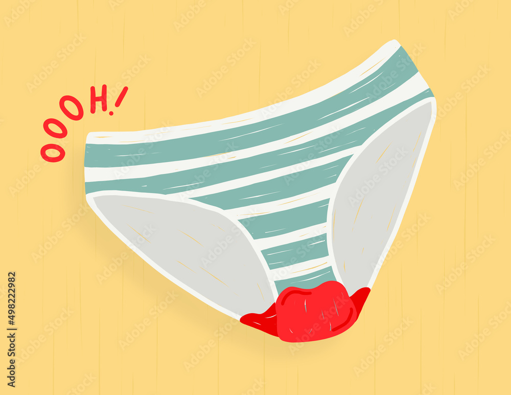 Period Panty Accident Stock Illustration | Adobe Stock