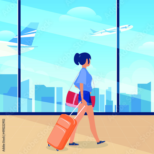 Traveling concept illustration