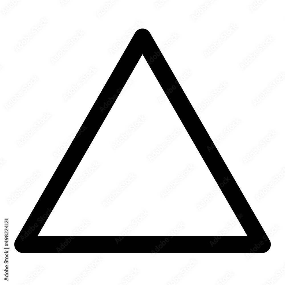 Triangle Shape Flat Icon Isolated On White Background Triangle Shape Flat Icon Isolated On White Background