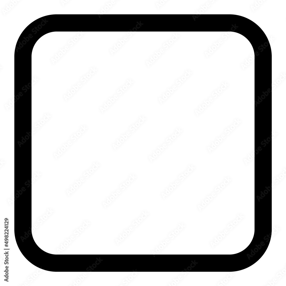 Square Flat Icon Isolated On White Background