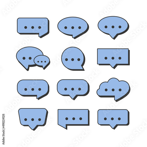 Speech Bubble Icon Set. photo