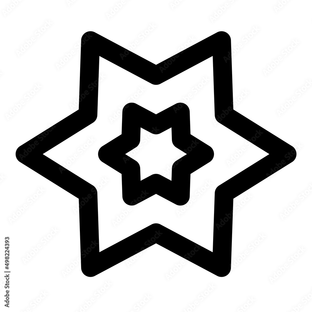 Six Point Star Flat Icon Isolated On White Background Six Point Star Flat Icon Isolated On White Background