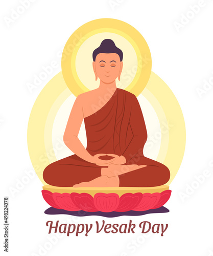 Buddha Illustration for Vesak Day. © Wiro Klyngz