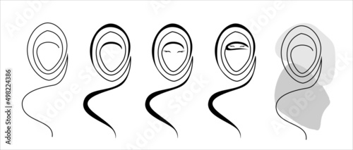 logo, hijab, Muslim, headscarf, woman girl, religion, turban, cloak, Tatar, beauty, East, traditions, head, covered head