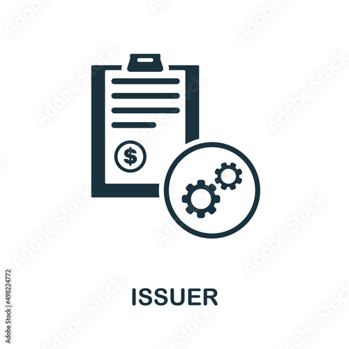 Issuer icon. Monochrome simple Issuer icon for templates, web design and infographics