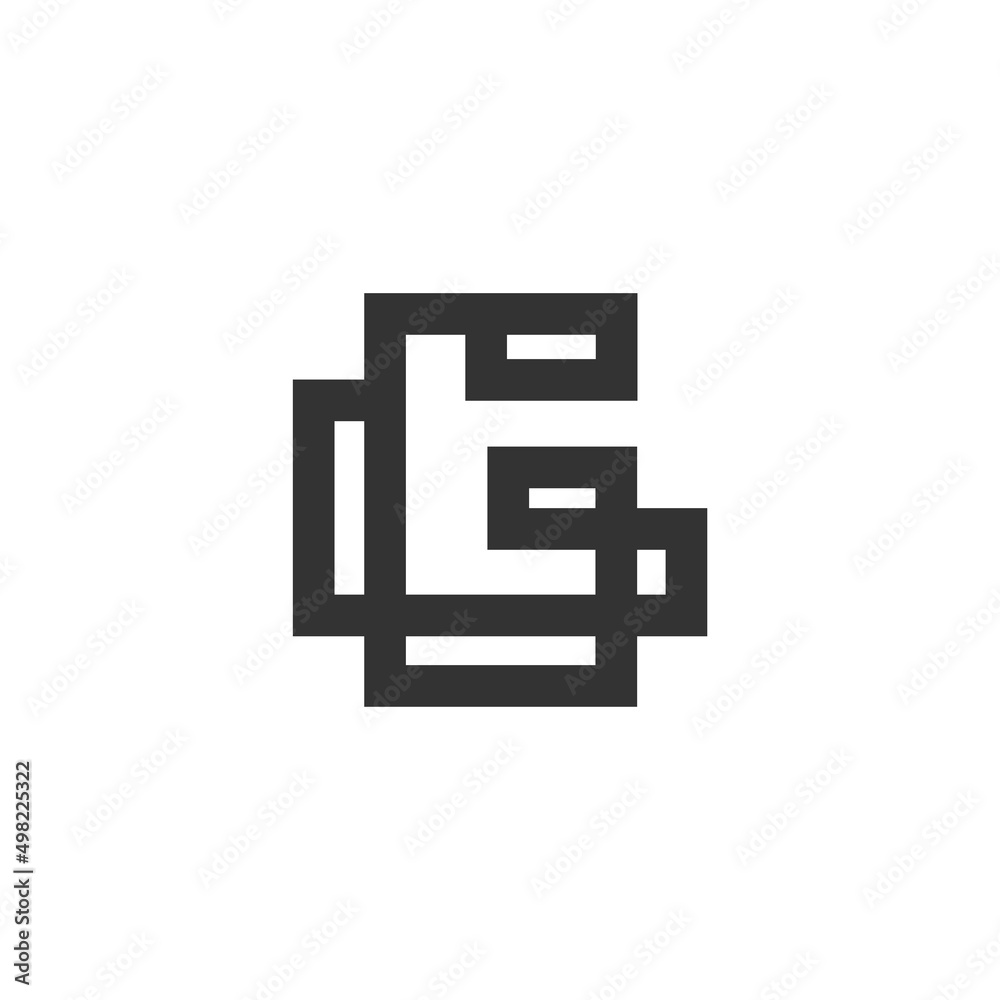 Letter g monogram modern logo design