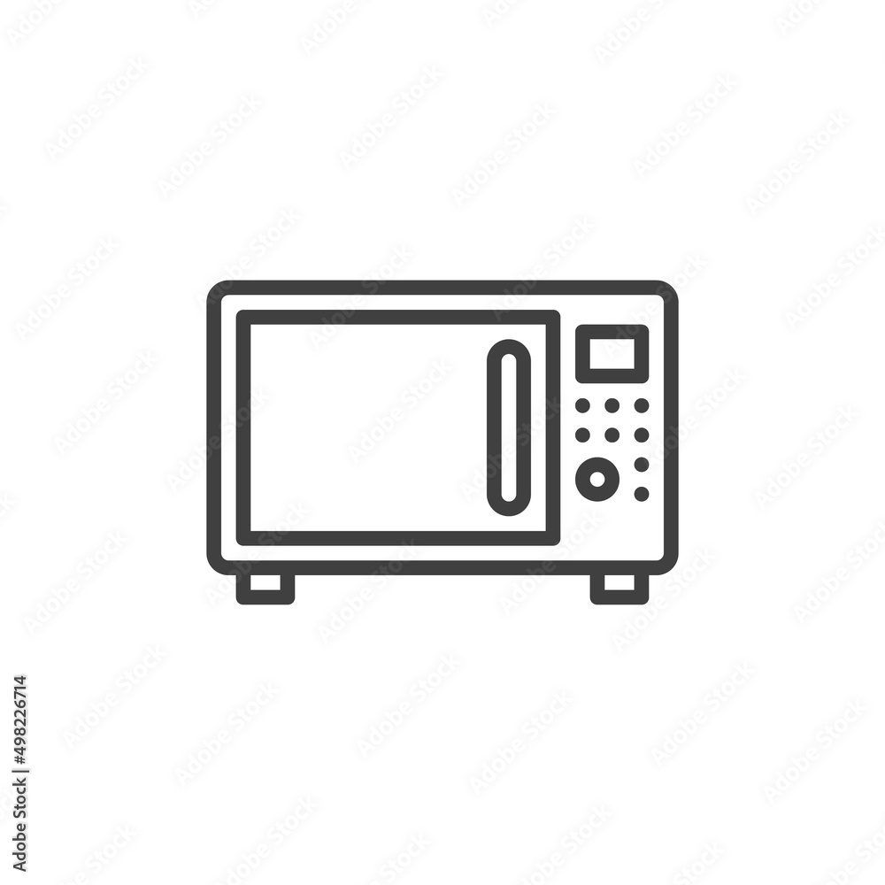 Microwave oven line icon Microwave oven line icon