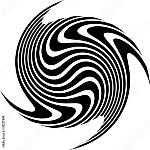 Psychedelic lines.Abstract pattern. Texture with wavy,curves stripes. Optical art background.Wave design black and white.illustration.Abstract background with black and white striped zebra,futuristic.