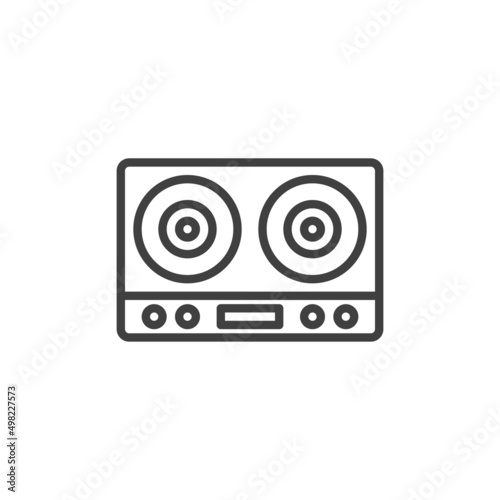 Electric stove line icon