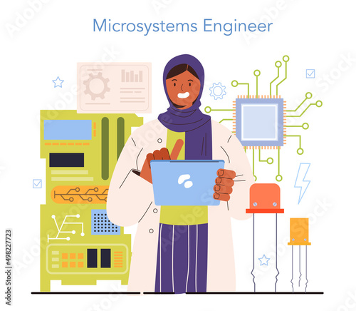 Diverse women in engineer technology. Female electrical engineer