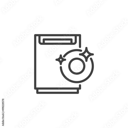 Dishwasher line icon