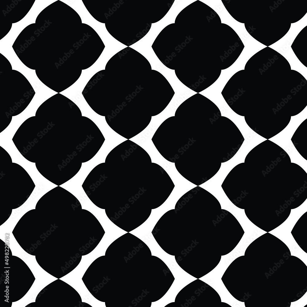 Fototapeta premium four leaf floral seamless pattern vector illustration
