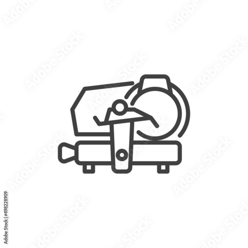 Slika na platnu Meat slicer machine line icon