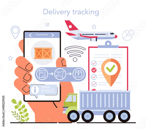 Smart logistics technologies concept. Idea of modern transportation