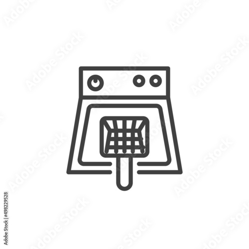 Deep fryer line icon