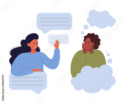 Extrovert individuality. Extraversion character enjoying communication with