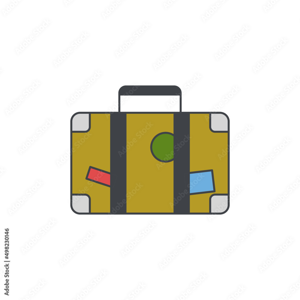 luggage, suitcase icon in color icon, isolated on white background luggage, suitcase icon in color icon, isolated on white background