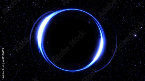 Fotografia Black hole in space, absorption of matter