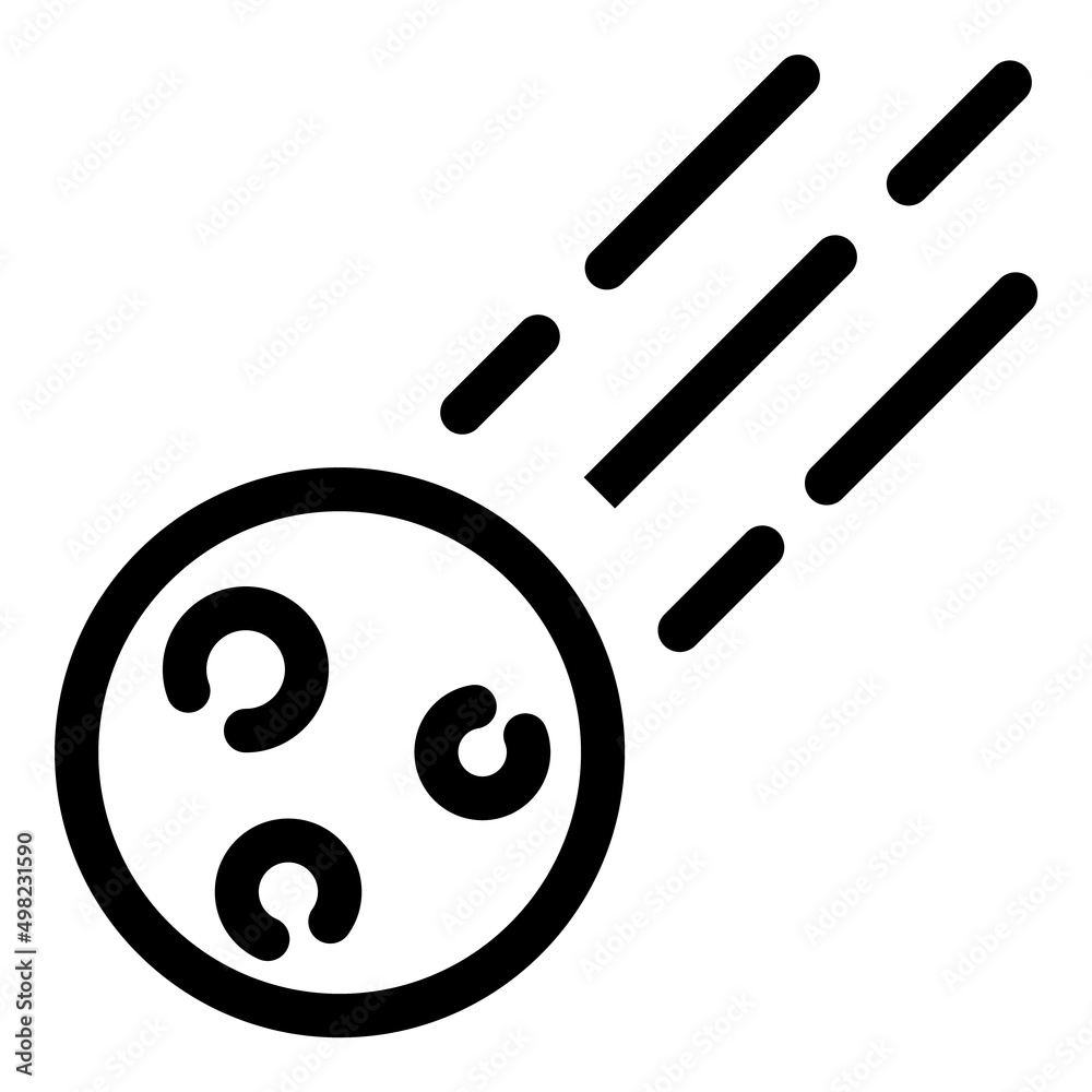 Meteor Flat Icon Isolated On White Background Meteor Flat Icon Isolated On White Background