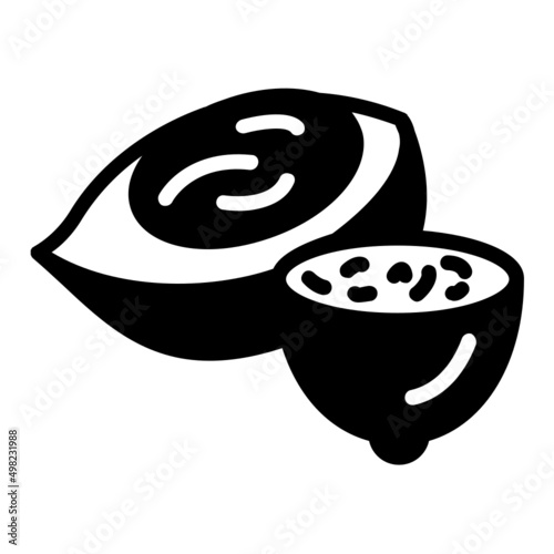 Mustard seeds vector icon design, Condiments and Spices symbol, Food cooking ingredients Sign, Herbs and table sauce stock illustration, Hybrid Lemon Concept,