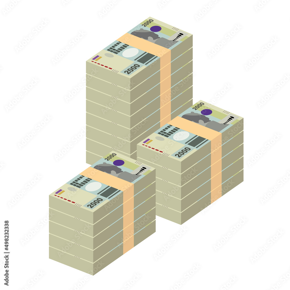 Peso Uruguayo Vector Illustration. Uruguay money set bundle banknotes. Paper money 2000 UYU. Flat style. Isolated on white background. Simple minimal design. Peso Uruguayo Vector Illustration. Uruguay money set bundle banknotes. Paper money 2000 UYU. Flat style. Isolated on white background. Simple minimal design.